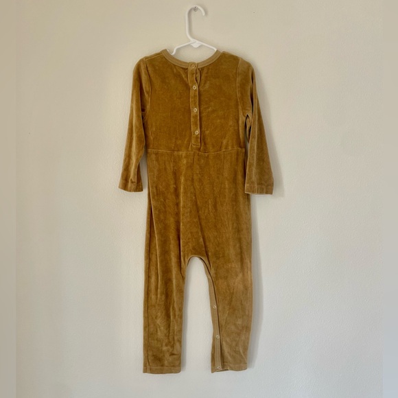 • Kate quinn• mustard velvet one piece romper - Picture 2 of 7